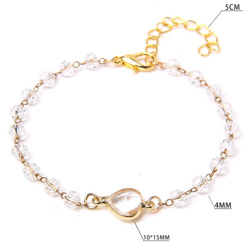 Bracelets À Breloques Ajustables En Pierre Naturelle Pour Femmes, Perles En Cristal Onyx Noir, En Alliage, À Chaîne Fine, Bijoux Reiki