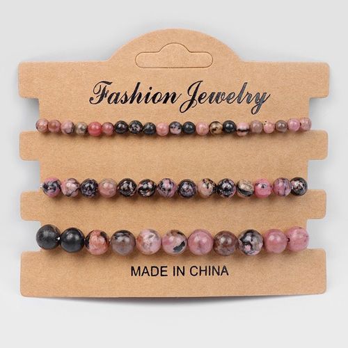 Ensemble De 3 Pièces De Bracelets En Pierre Naturelle, Agates En Pierre D'aventurine Pour Hommes Et Femmes, Corde Élastique, Bijoux, Bracelet, Cadeau À La Mode