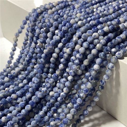 Perles En Pierre De Mica Violette Naturelle, Petite Perle À Facettes 3 /4 Mm, Brin De Tourmaline Rouge Pour La Fabrication De Bracelets De Bijoux Diy, Vente En Gros