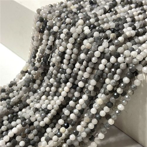 Perles En Pierre De Mica Violette Naturelle, Petite Perle À Facettes 3 /4 Mm, Brin De Tourmaline Rouge Pour La Fabrication De Bracelets De Bijoux Diy, Vente En Gros