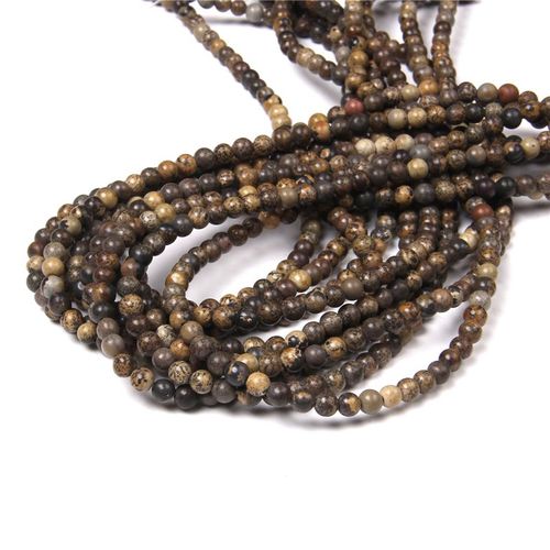 Perles En Pierre Polies 15.5 \""4mm Pour Hommes, Vente En Gros, Amazonite Naturelle, Fluorite, Pour La Fabrication De Bijoux Bricolage Pour Colliers Et Bracelets