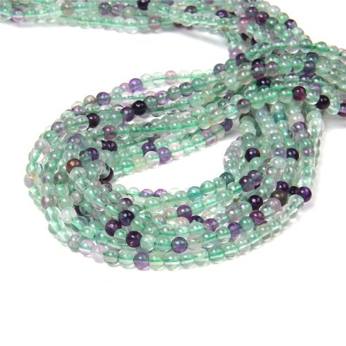 Perles En Pierre Polies 15.5 \""4mm Pour Hommes, Vente En Gros, Amazonite Naturelle, Fluorite, Pour La Fabrication De Bijoux Bricolage Pour Colliers Et Bracelets