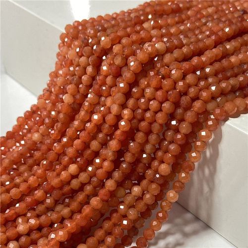 Perles En Pierre De Mica Violette Naturelle, Petite Perle À Facettes 3 /4 Mm, Brin De Tourmaline Rouge Pour La Fabrication De Bracelets De Bijoux Diy, Vente En Gros