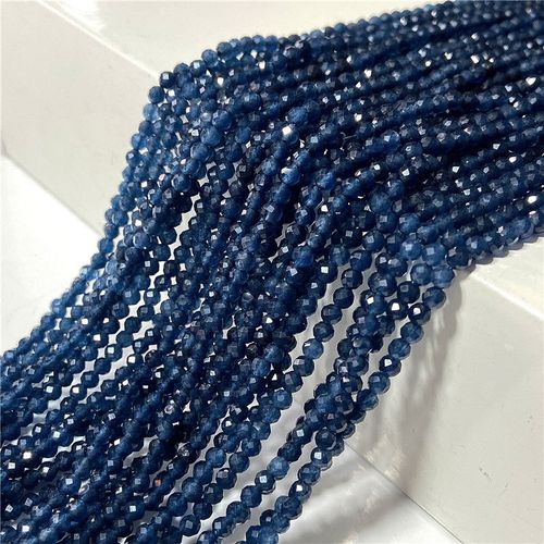 Perles En Pierre De Mica Violette Naturelle, Petite Perle À Facettes 3 /4 Mm, Brin De Tourmaline Rouge Pour La Fabrication De Bracelets De Bijoux Diy, Vente En Gros