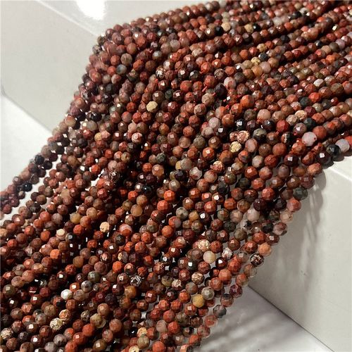 Perles En Pierre De Mica Violette Naturelle, Petite Perle À Facettes 3 /4 Mm, Brin De Tourmaline Rouge Pour La Fabrication De Bracelets De Bijoux Diy, Vente En Gros