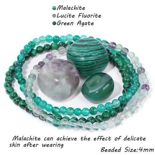 Ensemble De 3 Bracelets D'énergie Pour Femmes Et Hommes, Avec Pierre Brute, Cristal D'amazonite Naturelle, Bijoux, Équilibre De Yoga