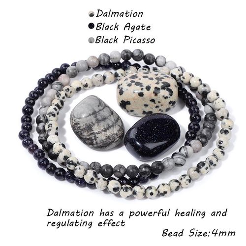Ensemble De 3 Bracelets D'énergie Pour Femmes Et Hommes, Avec Pierre Brute, Cristal D'amazonite Naturelle, Bijoux, Équilibre De Yoga