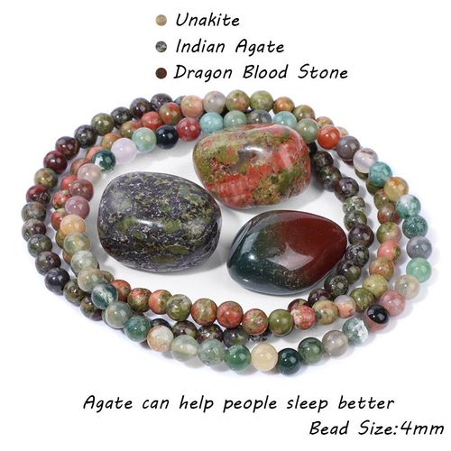 Ensemble De 3 Bracelets D'énergie Pour Femmes Et Hommes, Avec Pierre Brute, Cristal D'amazonite Naturelle, Bijoux, Équilibre De Yoga