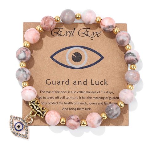 Bracelets Porte-Bonheur Mauvais ¿Il Rose Pour Hommes Et Femmes, Perles En Pierre D'oeil De Chat Rose, Bijoux De Yoga, Cadeau De Méditation