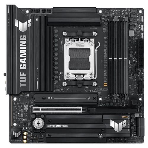 ASUS TUF GAMING B850M-PLUS WIFI - Carte-mère - micro ATX - Socket AM5 - AMD B850 Chipset - USB-C 3.2 Gen 2x2, USB-C 3.2 Gen2, USB 3.2 Gen 2, USB 3.2 Gen 1 - 2.5 Gigabit LAN, Wi-Fi 6E, Bluetooth -...