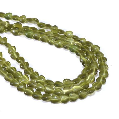 Perles En Pierre Naturelle Opale En Forme De Coeur, ¿Il De Chat, Amour, Perles Adt Pour Bijoux, Breloque Exécutive, Boucles D'oreilles Bricolage, Bracelet, Collier, Vente En Gros