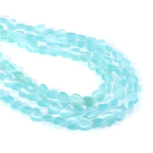 Perles En Pierre Naturelle Opale En Forme De Coeur, ¿Il De Chat, Amour, Perles Adt Pour Bijoux, Breloque Exécutive, Boucles D'oreilles Bricolage, Bracelet, Collier, Vente En Gros