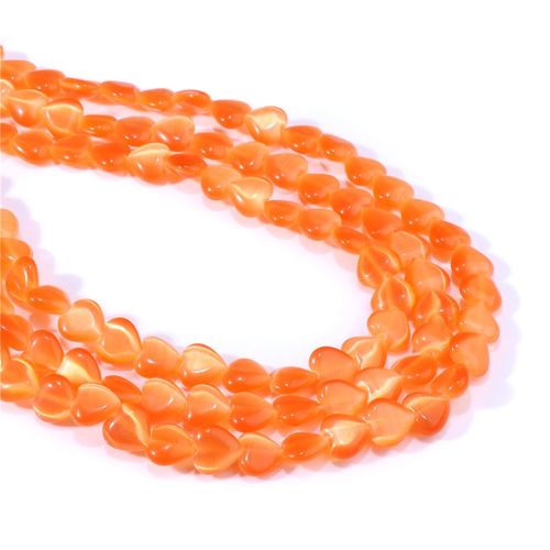 Perles En Pierre Naturelle Opale En Forme De Coeur, ¿Il De Chat, Amour, Perles Adt Pour Bijoux, Breloque Exécutive, Boucles D'oreilles Bricolage, Bracelet, Collier, Vente En Gros