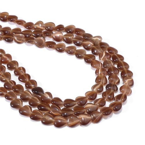 Perles En Pierre Naturelle Opale En Forme De Coeur, ¿Il De Chat, Amour, Perles Adt Pour Bijoux, Breloque Exécutive, Boucles D'oreilles Bricolage, Bracelet, Collier, Vente En Gros