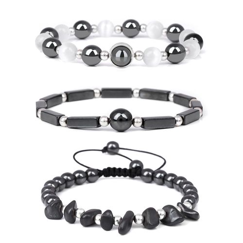 Bracelet En Fluorite Naturelle Pour Homme Et Femme, Breloque Aile De Soleil, Perles Étoiles, Bijoux À La Mode, 3 Pièces/Lot