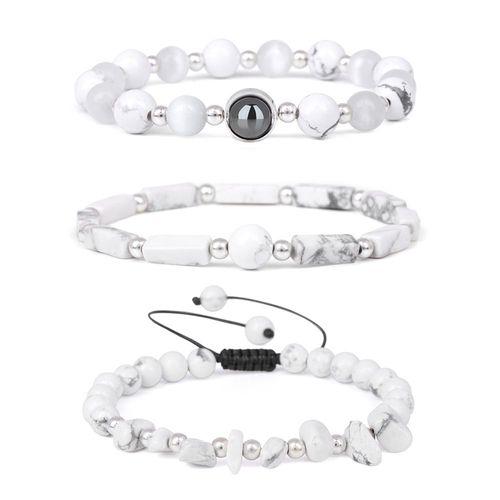Bracelet En Fluorite Naturelle Pour Homme Et Femme, Breloque Aile De Soleil, Perles Étoiles, Bijoux À La Mode, 3 Pièces/Lot