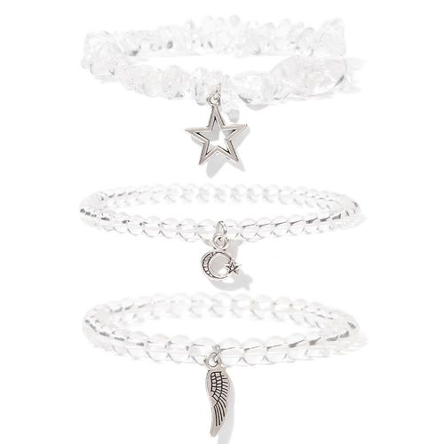 Bracelet En Fluorite Naturelle Pour Homme Et Femme, Breloque Aile De Soleil, Perles Étoiles, Bijoux À La Mode, 3 Pièces/Lot