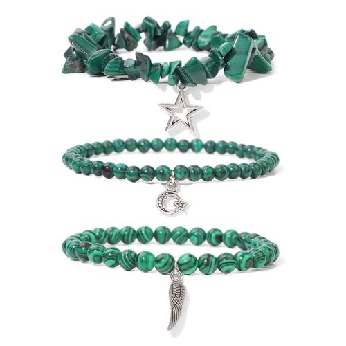 Bracelet En Fluorite Naturelle Pour Homme Et Femme, Breloque Aile De Soleil, Perles Étoiles, Bijoux À La Mode, 3 Pièces/Lot