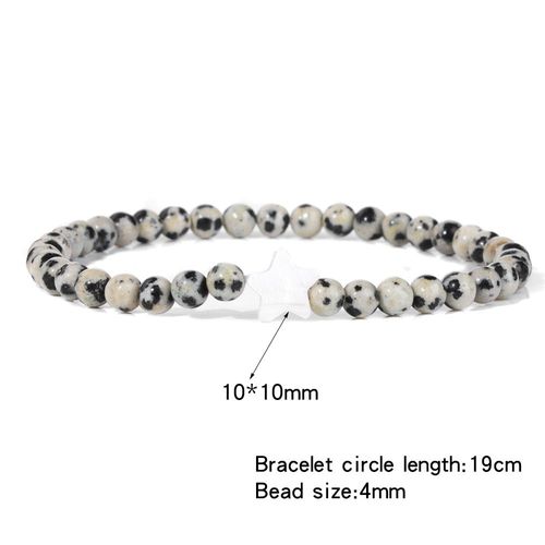 Bracelets En Perles De Pierre Pour Femmes Et Hommes, Breloques Étoiles En Coquillage Naturel, Bracelets En Cristal D'agate, Bijoux Féminins, Navire Chia, Mode, 4mm