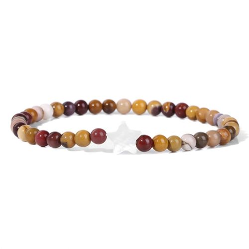 Bracelets En Perles De Pierre Pour Femmes Et Hommes, Breloques Étoiles En Coquillage Naturel, Bracelets En Cristal D'agate, Bijoux Féminins, Navire Chia, Mode, 4mm