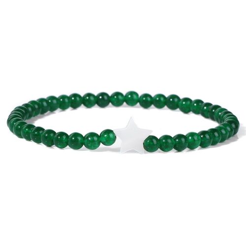 Bracelets En Perles De Pierre Pour Femmes Et Hommes, Breloques Étoiles En Coquillage Naturel, Bracelets En Cristal D'agate, Bijoux Féminins, Navire Chia, Mode, 4mm