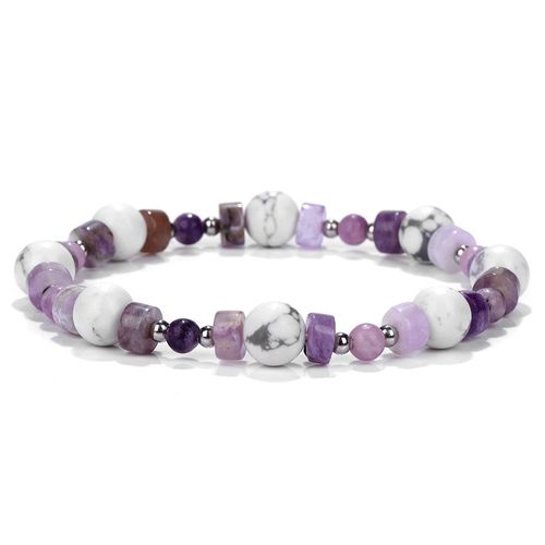 Bracelets En Pierre Naturelle Howlite Pour Femmes, Bijoux En Pierre De Pastèque Rouge, Cristal, Cadeau De Fête