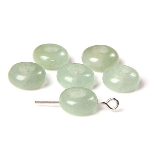Pendentif Rondelle En Pierre Naturelle, 15 Sortes, 11x11mm, Grand Trou Poli, Unkaite, Aventurine Verte, Image Jaspe Pour Cadre De Bricolage
