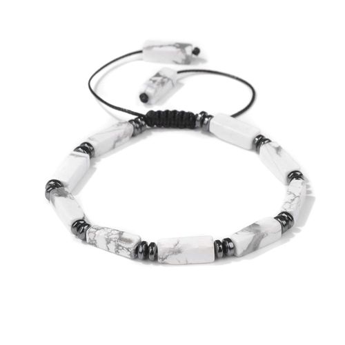 Bracelet Long En Perles Cuboïdes Pour Hommes Et Femmes, Pierre De Sang Naturelle, Bracelets Tressés En ¿Il De Tigre, Bijoux En Hématite, Mode