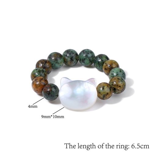 Bague En Pierre Naturelle Reiki Pour Hommes Et Femmes, Bijoux De Doigt, Breloque En Coquillage, Fait À La Main, Élastique, Croix