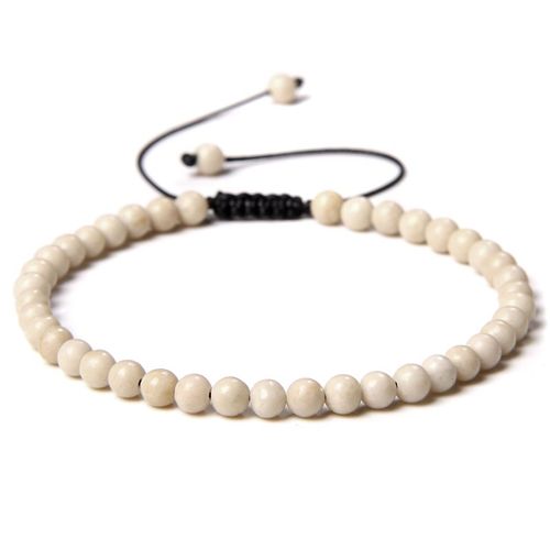 Bracelet De Perles De Pierre Réglable De 4mm Pour Femmes, Bracelets D'agates Naturelles, Onyx Lapis Lazuli, Bracelet Tissé Pour Cadeau De Nouvel An, Bijoux