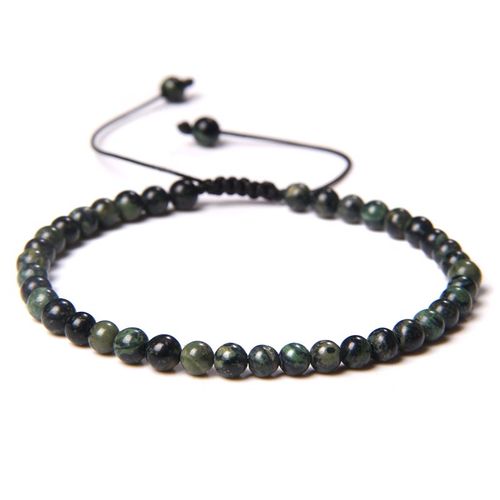 Bracelet De Perles De Pierre Réglable De 4mm Pour Femmes, Bracelets D'agates Naturelles, Onyx Lapis Lazuli, Bracelet Tissé Pour Cadeau De Nouvel An, Bijoux