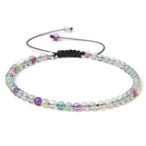 Bracelet De Perles De Pierre Réglable De 4mm Pour Femmes, Bracelets D'agates Naturelles, Onyx Lapis Lazuli, Bracelet Tissé Pour Cadeau De Nouvel An, Bijoux
