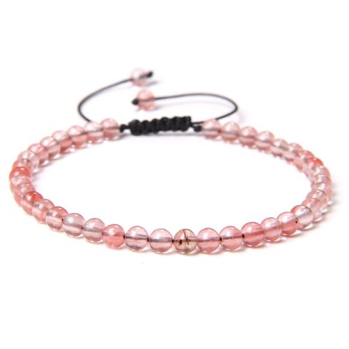 Bracelet De Perles De Pierre Réglable De 4mm Pour Femmes, Bracelets D'agates Naturelles, Onyx Lapis Lazuli, Bracelet Tissé Pour Cadeau De Nouvel An, Bijoux