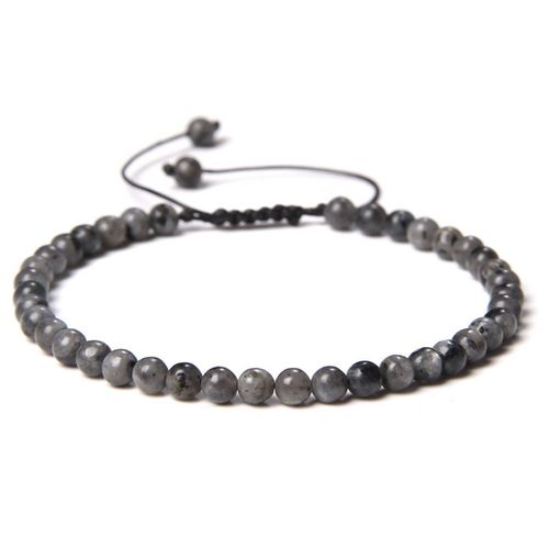 Bracelet De Perles De Pierre Réglable De 4mm Pour Femmes, Bracelets D'agates Naturelles, Onyx Lapis Lazuli, Bracelet Tissé Pour Cadeau De Nouvel An, Bijoux