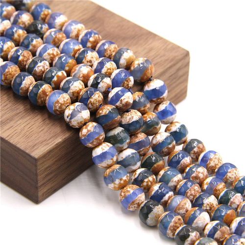 Perles En Agate Naturelle Pour La Fabrication De Bracelets, 15.5 Pouces, Perles En Vrac Pour La Fabrication De Bijoux, Diy, Vente En Gros, 6mm, 8mm, 10 Mm