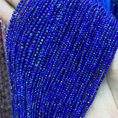 Perles De Pierre À Facettes Bleues De 3mm, Aigue-Marine Aa Naturelle, Dentelle, Agate Brillante, Micro Petite Perle Libre Pour La Fabrication De Bijoux, Décor De Bracelet