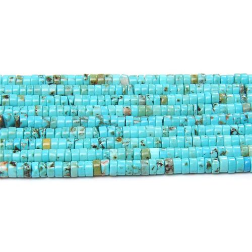Perles D'espacement En Pierre De Boulier Plat, Turquoises, Agates, Jaspe Impérial, Rondelle Pour Bijoux, Bracelet Exécutif, Collier, Bague, Bricolage