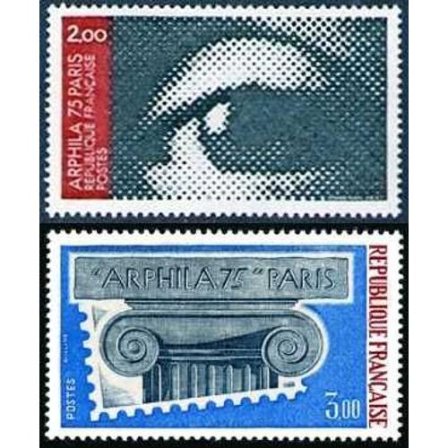 France 1975, Exposition Arphila 75, Très Beaux Timbres Neufs** Luxe Yvert 1834, L' Oeil De Beat Knoblauch Et 1835 Chapiteau. -