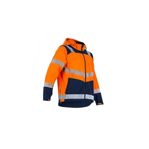 Veste Haute-Visibilité Cible - Softshell 3 Couches - Orange/Marine - T6 Xxl - Lma - 2266 T6