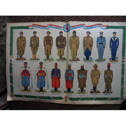 Poster 53*35 Cm Offert Par Match Jour De L'an 40-Les Uniformes De L'armée Française Guerre De 1939
