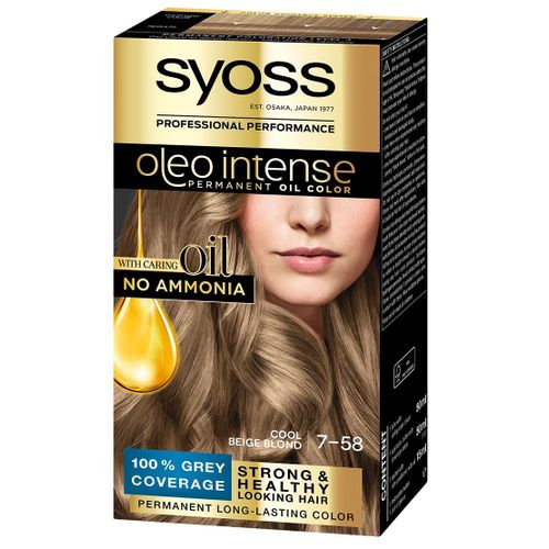 Teinture - Syoss - Olio Intense 7.58 - Sans Ammoniaque - Crème - Pour Tous Types De Cheveux 