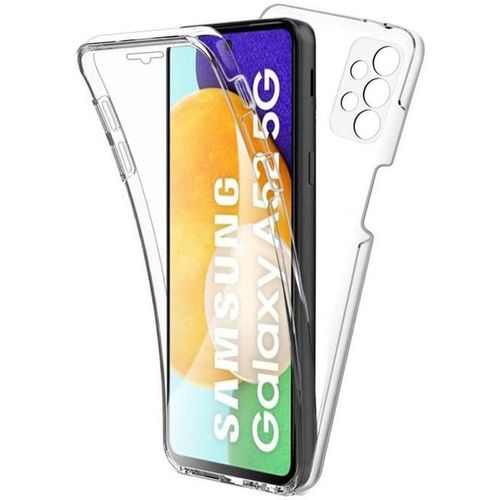 Coque Pour Samsung Galaxy A52 5g,Coque 360 Protection Integral Arrière Rigide Avant Souple Transparent - Hqselection®