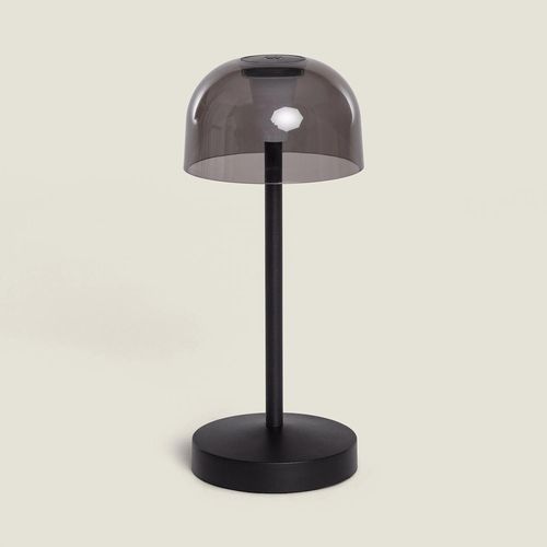 Lampe À Poser Led Portable Extérieur Métal Avec Batterie Rechargeable Lendora Gris