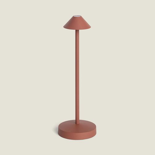 Lampe À Poser Led Portable Extérieure Métal Avec Batterie Rechargeable Magatzi Blanc