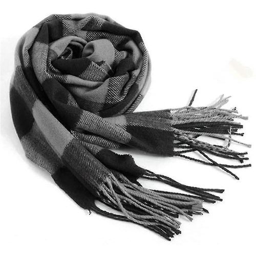 Foulards Homme Classic Arrival Winter Plaid Foulard Tassel Edge Soft Warm Foulard