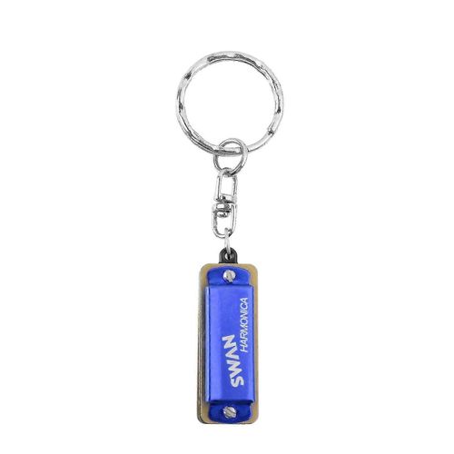 Swan Keychain Harmonica 4 Trous 8 Tons Clé De C Petit Harmonica Décoration Mini Instrument De Musique Pour Débutants Étudiants