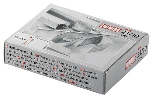 Agrafes - NOVUS - 23/10 SUPER - Acier - Pack de 1000 - Galvanisées