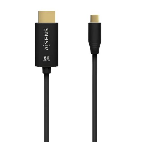 Aisens Câble Convertisseur En Aluminium Usb-C Vers Hdmi 2.1 8k60hz,Noir,2 M