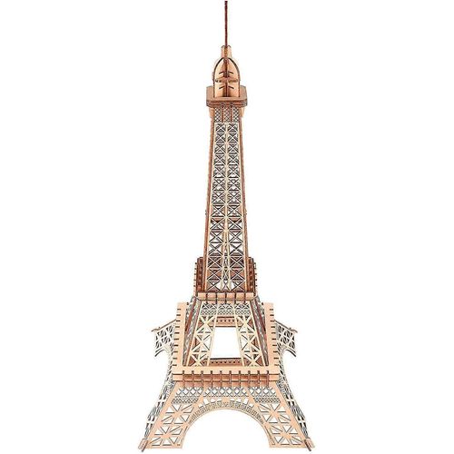 Tour Eiffel 3d Puzzle en bois pour les enfants et les adultes 23 Pouces (58cm) Assemblé Brain Teaser Blocs de construction