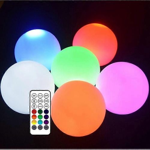 Lumières de piscine flottantes Boule, Led Light Ball Télécommande, Led Lumières Piscine Cadeau, Night Light Ball Lamp Glow Balls